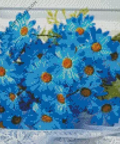 Blue Daisies Diamond Painting