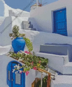 Blue Door Greece Diamond Painting