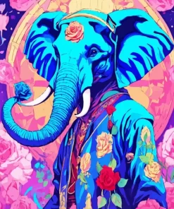 Blue Elephant Diamond Painting