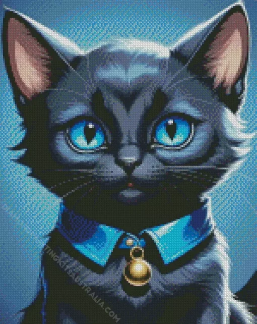 Blue Eyed Cat Diamond Painting