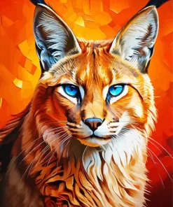 Blue Eyed Caracal Diamond Painting