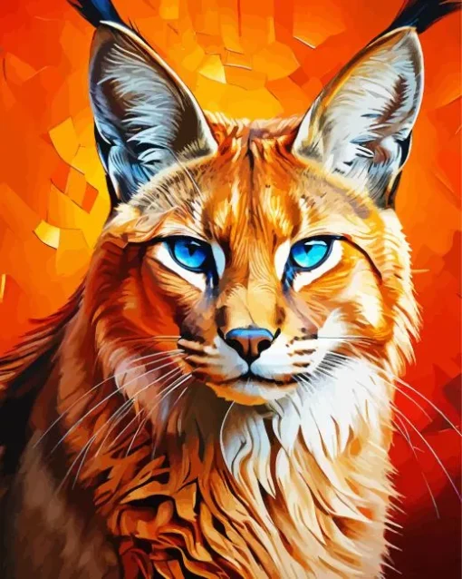 Blue Eyed Caracal Diamond Painting