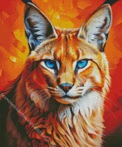 Blue Eyed Caracal Diamond Painting