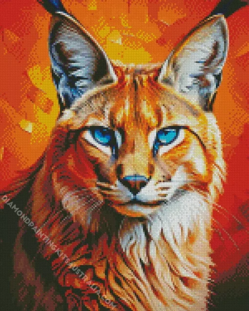 Blue Eyed Caracal Diamond Painting