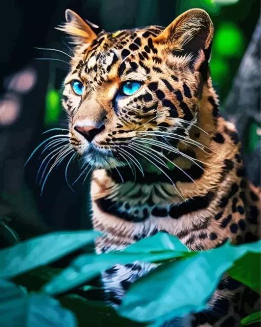 Blue Eyed Leopard Diamond Painting