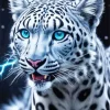 Blue Eyed Snow Leopard Diamond Painting