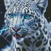 Blue Eyed Snow Leopard Diamond Painting