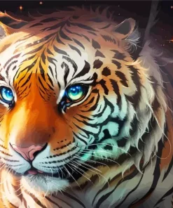 Blue Eyed Tiger Diamond Painting