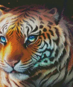 Blue Eyed Tiger Diamond Painting