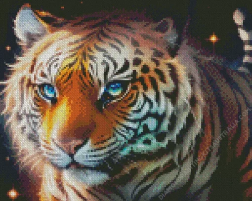 Blue Eyed Tiger Diamond Painting