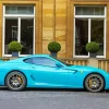 Blue Ferrari Car Diamond Painting