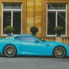 Blue Ferrari Car Diamond Painting