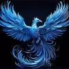 Blue Firebird Diamond Painting