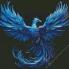 Blue Firebird Diamond Painting