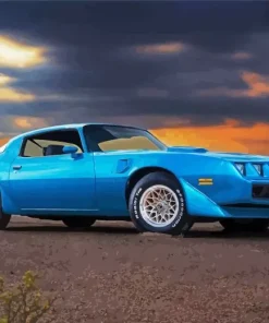 Blue Firebird Car Diamond Painting