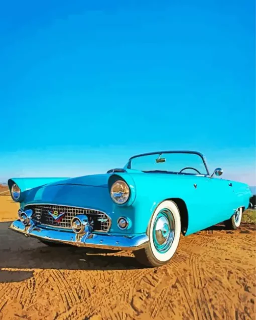 Blue Ford Thunderbird Diamond Painting