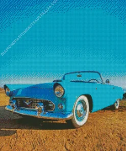 Blue Ford Thunderbird Diamond Painting