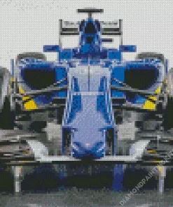 Blue Formula 1 Car Diamond Painting