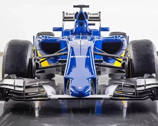 Blue Formula 1 Car Diamond Painting