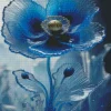 Blue Glass Flower Diamond Painting