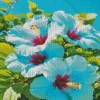 Blue Hawaiian Flowers Diamond Painting