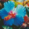 Blue Hawaiian Hibiscus Diamond Painting