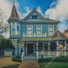 Blue House New Orleans Diamond Painting