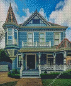 Blue House New Orleans Diamond Painting