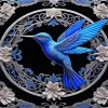 Blue Hummingbird Diamond Painting