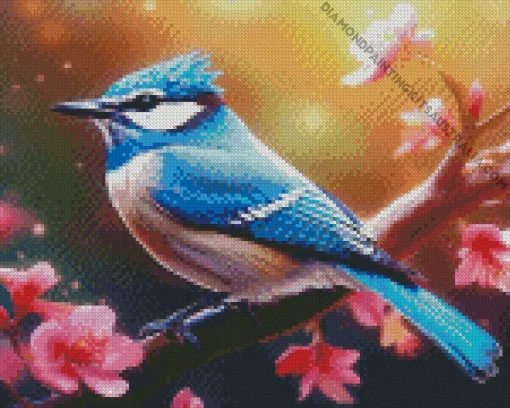 Blue Jay Bird Diamond Painting