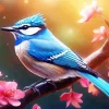 Blue Jay Bird Diamond Painting