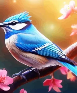 Blue Jay Bird Diamond Painting