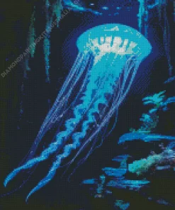 Blue Jellyfish Diamond Painting