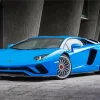 Blue Lamborghini Diamond Painting