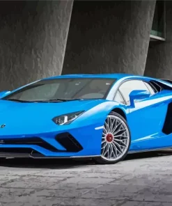 Blue Lamborghini Diamond Painting