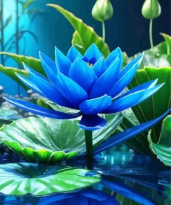 Blue Lotus Diamond Painting