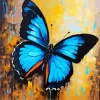 Blue Monarch Butterfly Diamond Painting