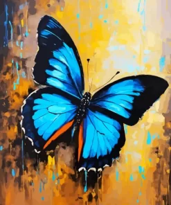 Blue Monarch Butterfly Diamond Painting