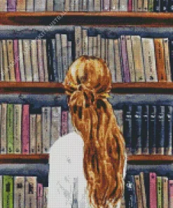 Bookish Girl Art Diamond Painting