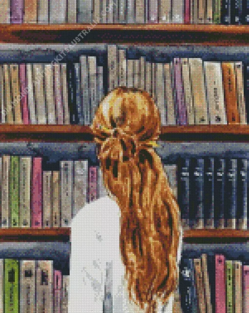 Bookish Girl Art Diamond Painting