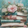 Books With Flowers Diamond Painting