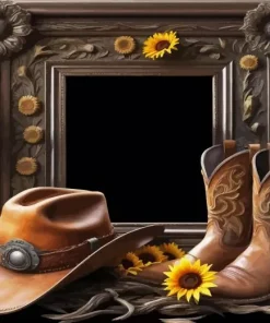 Boots And Cowboy Hat Diamond Painting