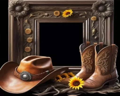 Boots And Cowboy Hat Diamond Painting