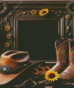 Boots And Cowboy Hat Diamond Painting