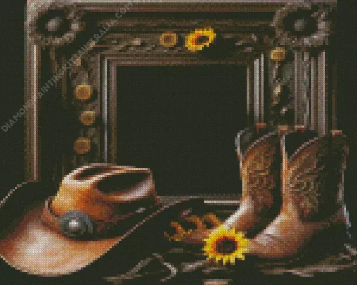 Boots And Cowboy Hat Diamond Painting