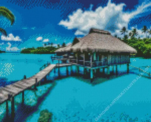 Bora Bora Huts Diamond Painting