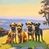 Brown Schnauzers Diamond Painting