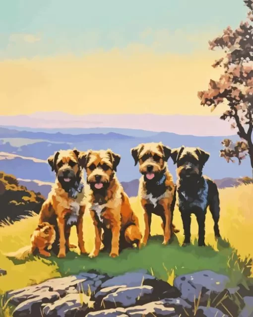 Brown Schnauzers Diamond Painting