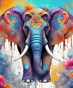 Colorful Mandala Elephants Diamond Painting