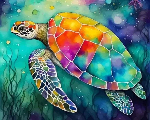 Colorful Turtle Diamond Painting